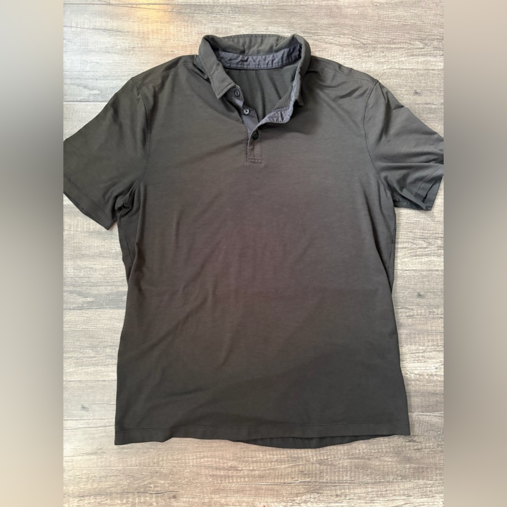 Mens Grey Lululemon Polo Shirt